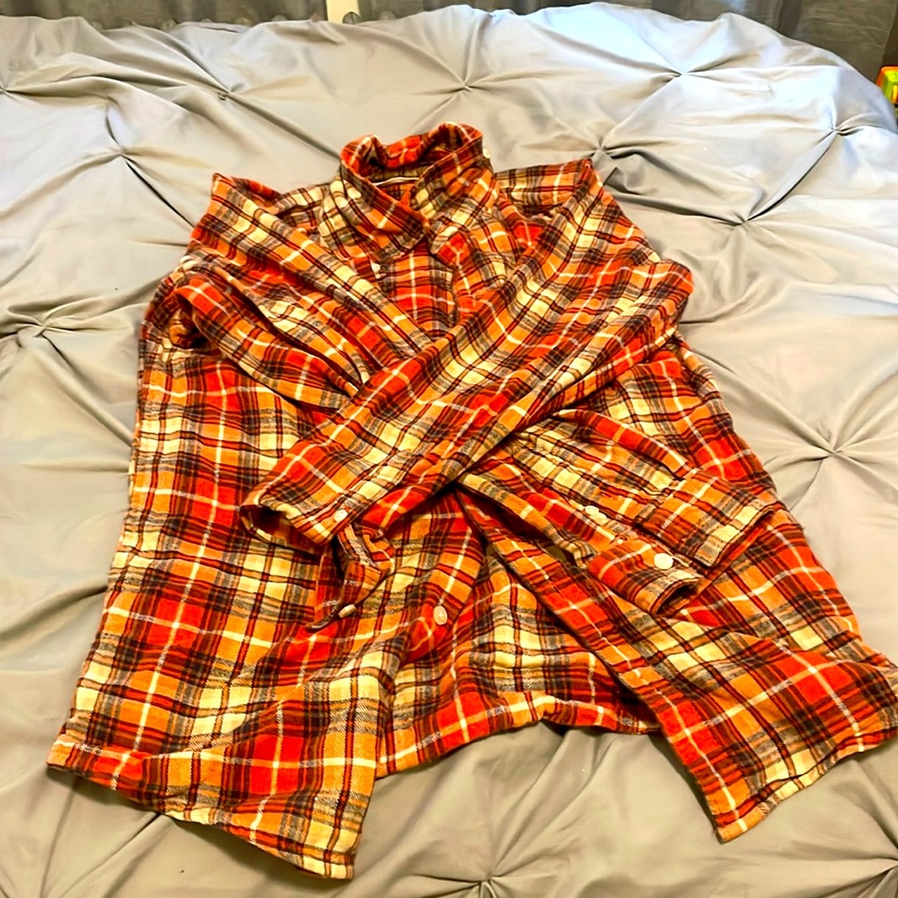 Plaid fall button-down